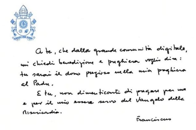 франциск записка