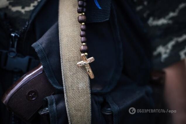 Украинский боец в зоне АТО