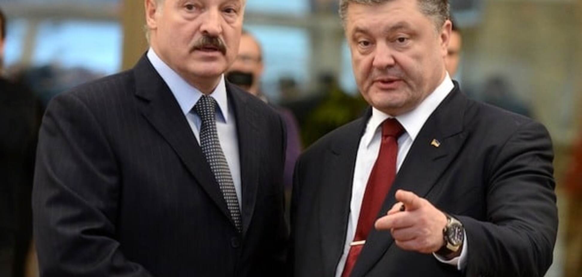 Президенты Украины и Беларуси Петр Порошенко и Александр Лукашенко