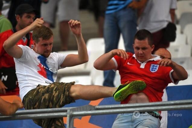 Англия - Россия драка