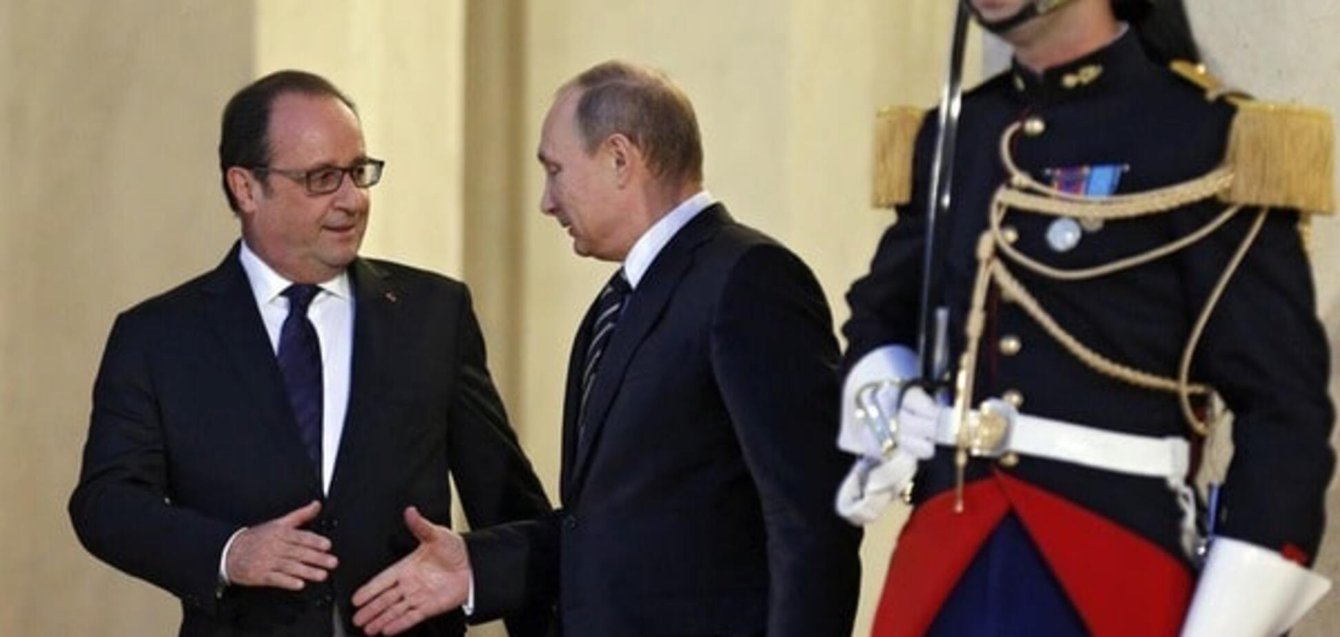 Франсуа Олланд и Владимир Путин в Минске