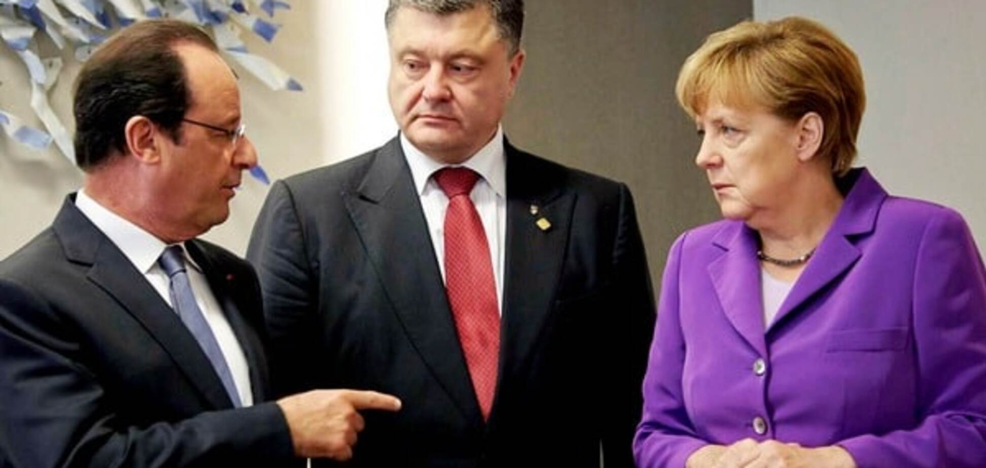 Франсуа Олланд, Петр Порошенко, Ангела Меркель