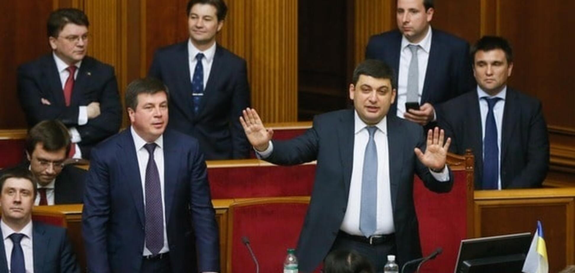 Правительство Владимира Гройсмана в Верховной Раде