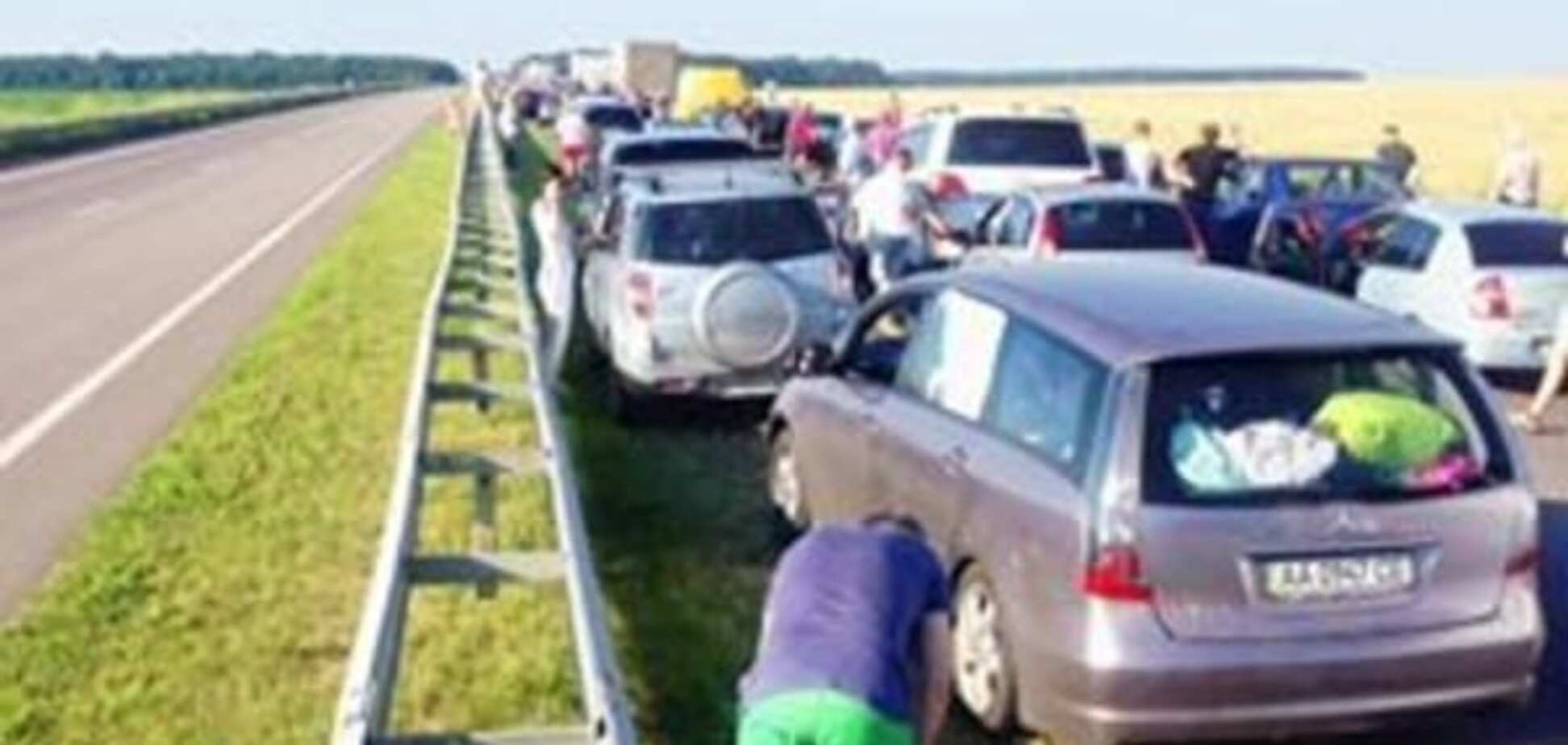 Пробка на трассе Киев-Одесса