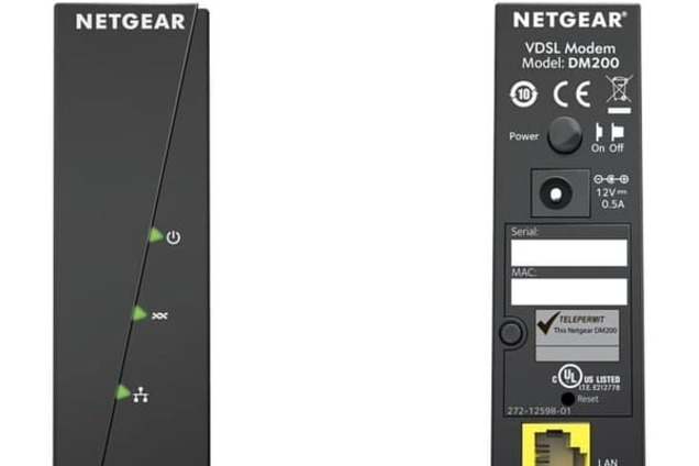 Модем Netgear DM200 поддерживает передачу данных по DSL со скоростью до 200 Мбит/с