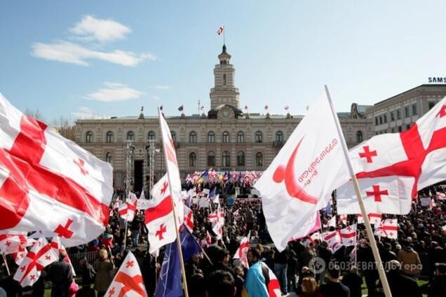 Акция \'Национального движения\' в Тбилиси