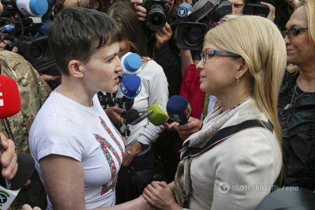 Надія Савченко та Юлія Тимошенко