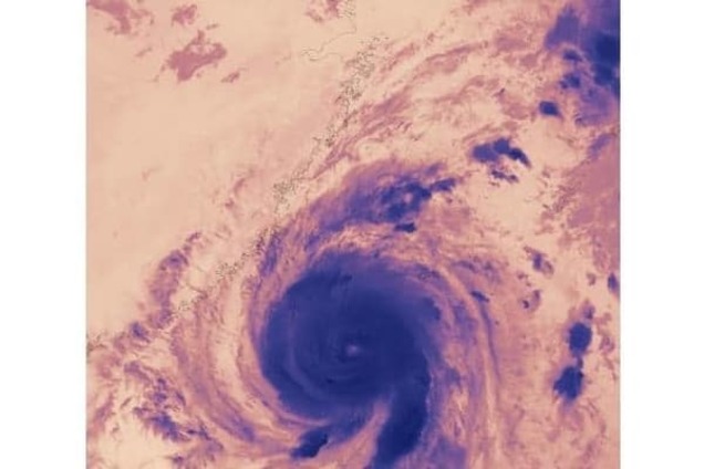 NASA показало инфракрасное фото разрушительного тайфуна на Тайване