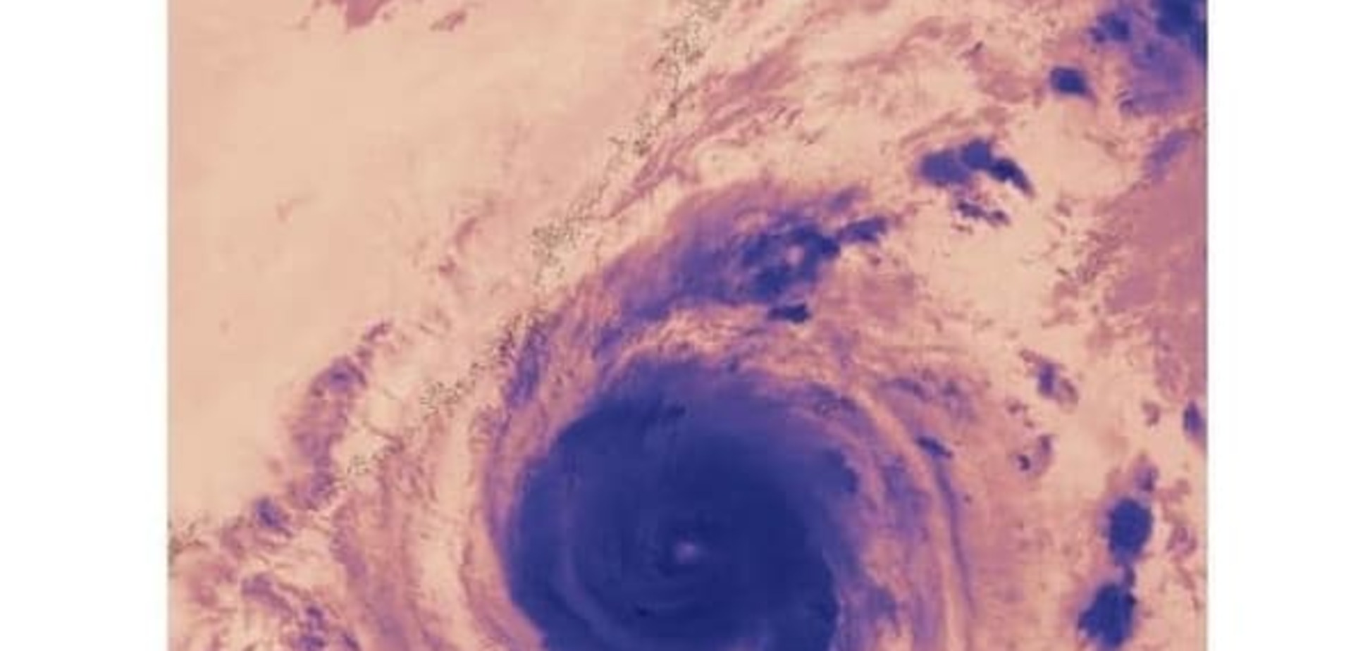 NASA показало инфракрасное фото разрушительного тайфуна на Тайване