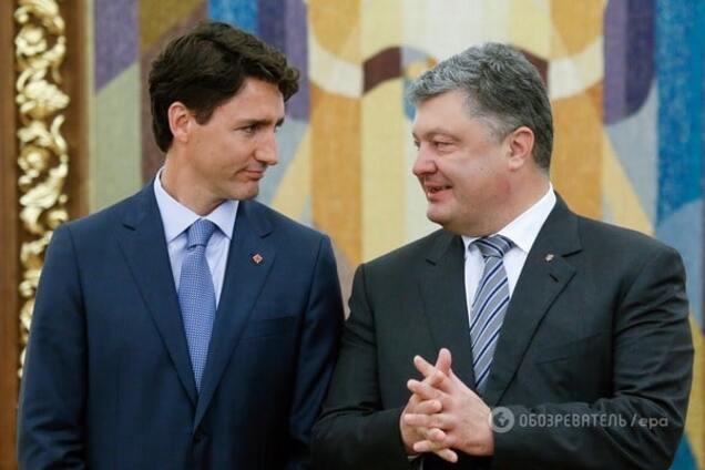 Порошенко провел встречу с премьером Канады Трюдо