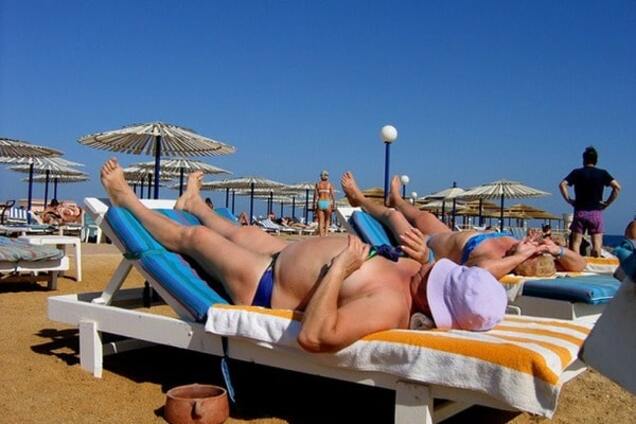 Отдыхающие в Крыму