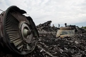 Место крушения Boeing на Донбассе
