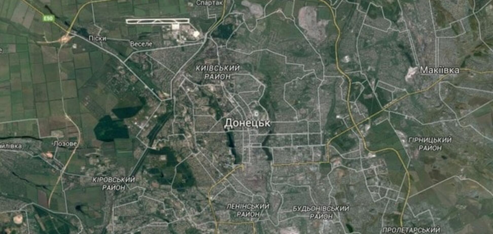 Фото Донецька з супутника