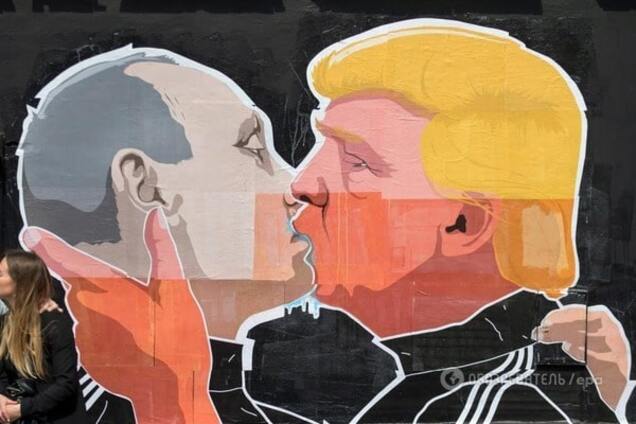 Карикатура на Путина и Трампа