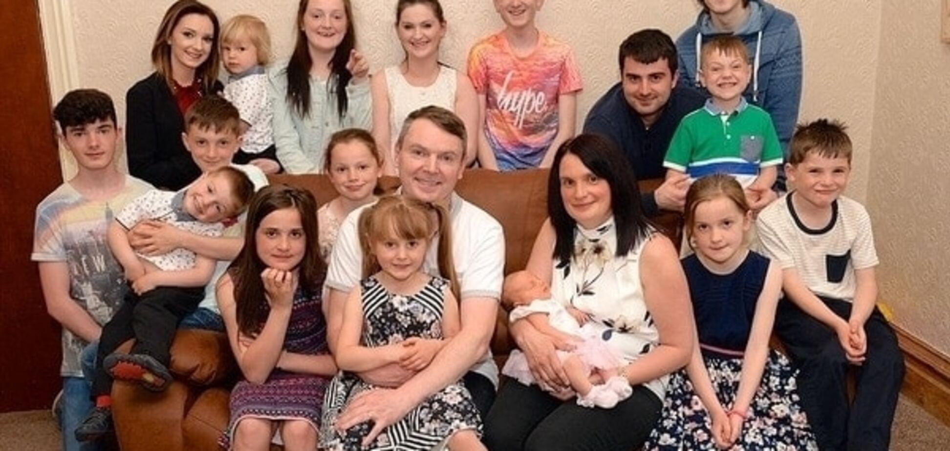 Самая большая семья Великобритании отпраздновала рождение 19-го ребенка