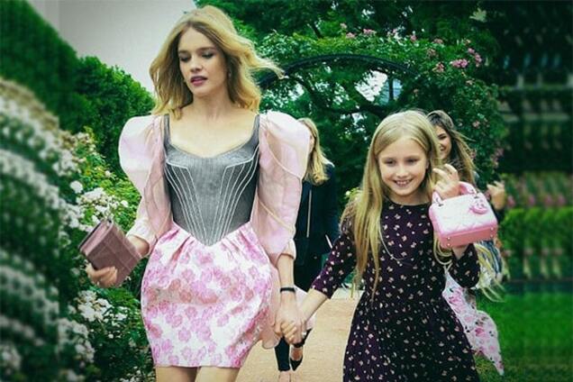 Наталья Водянова с дочерью Невой