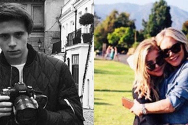 Бруклин Бекхэм и Хлоя Морец с мамой