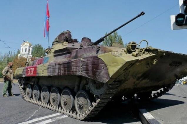 БТР террористов на Донбассе