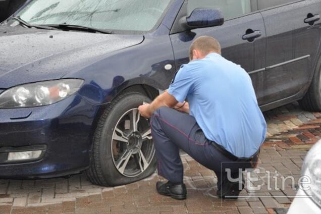 в Чернигове разбили авто