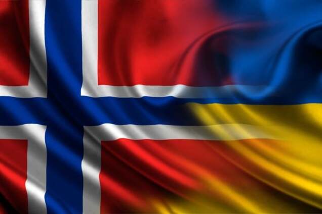 Флаг Норвегии, флаг Украины