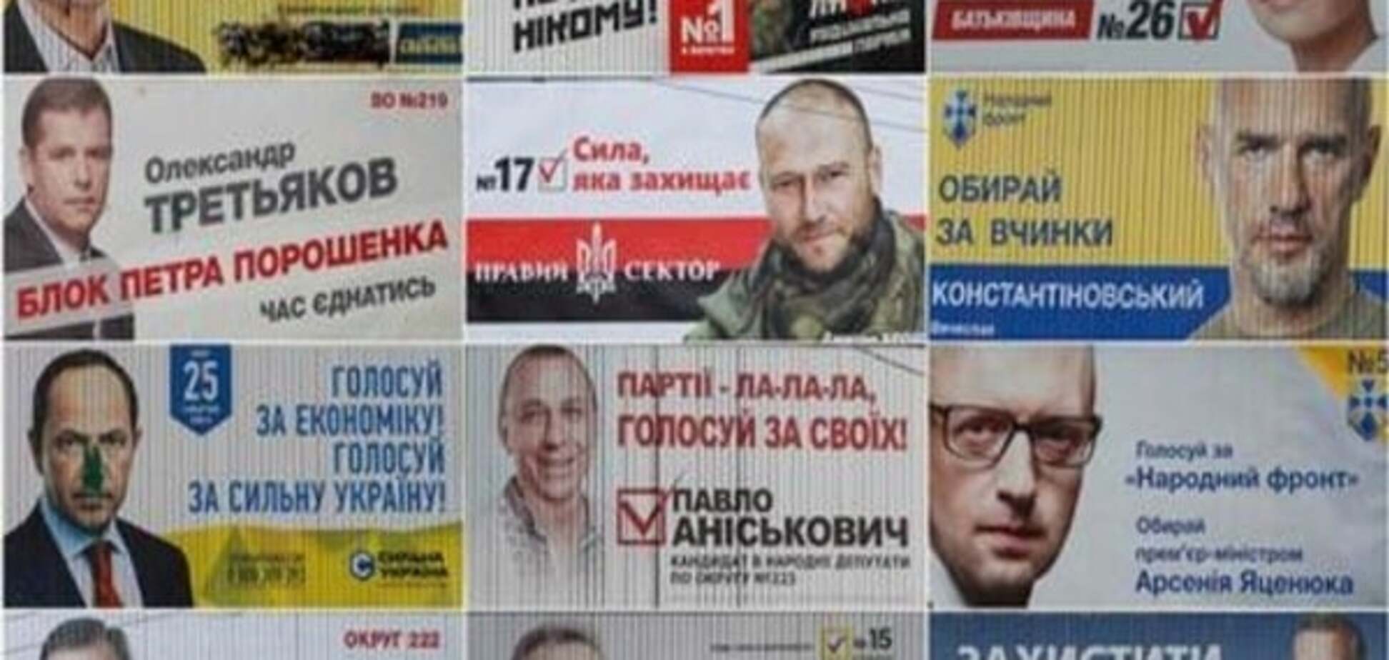 Українські партії вперше відзвітували про своїх спонсорів