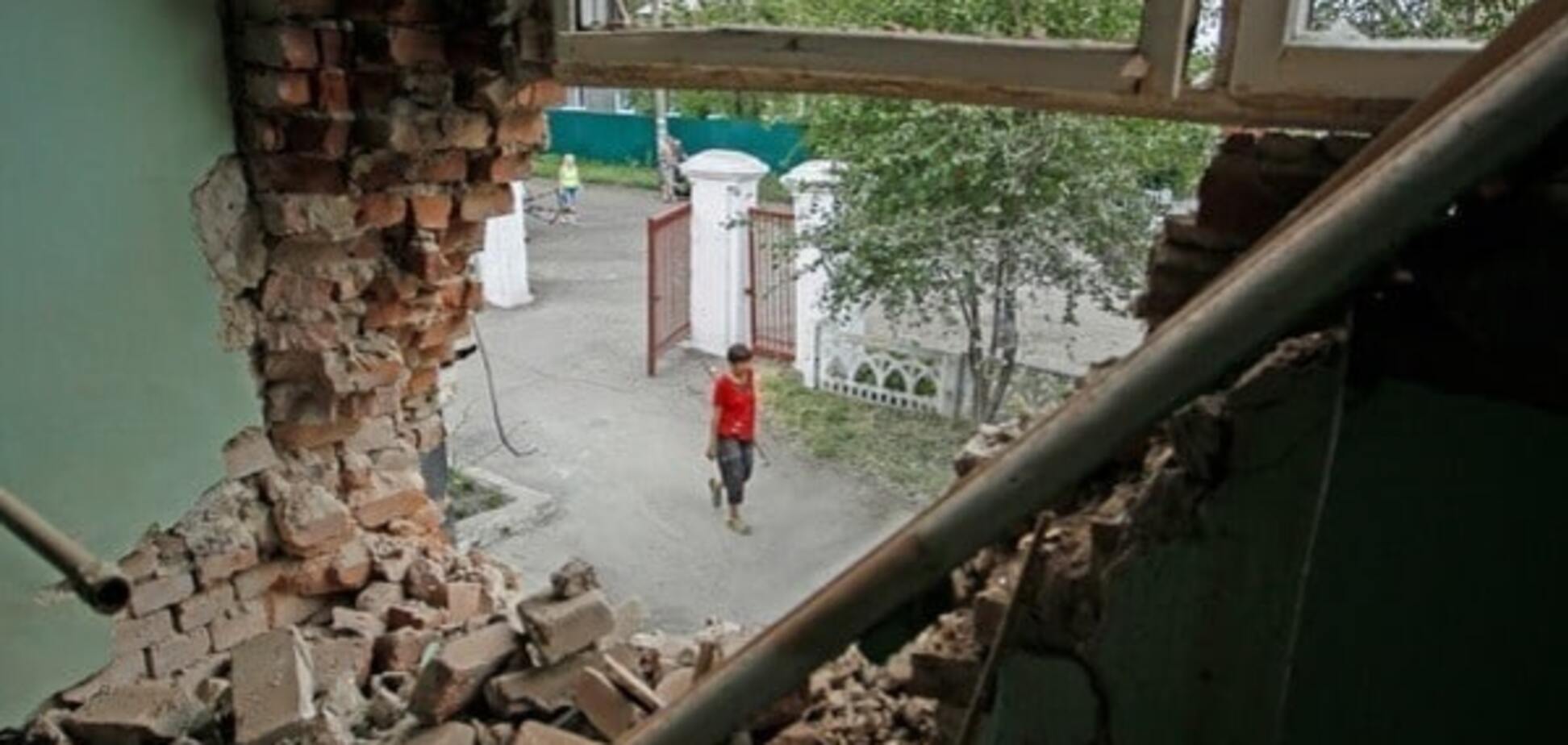 Разрушения на Донбассе