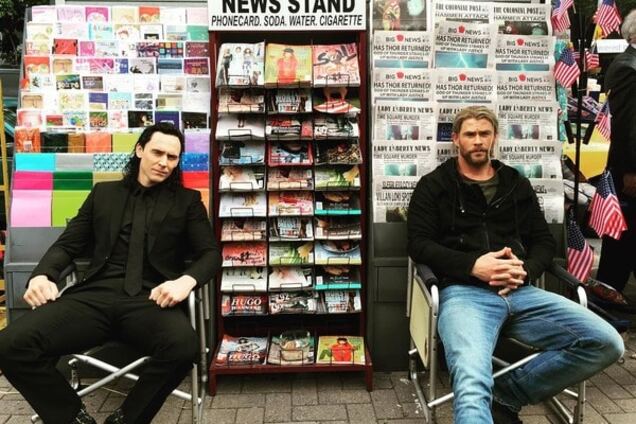 Том Хиддлстон и Крис Хемворт