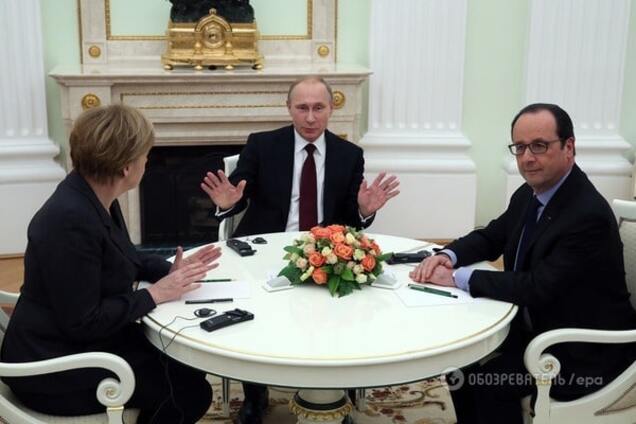 Путин, Меркель и Олланд