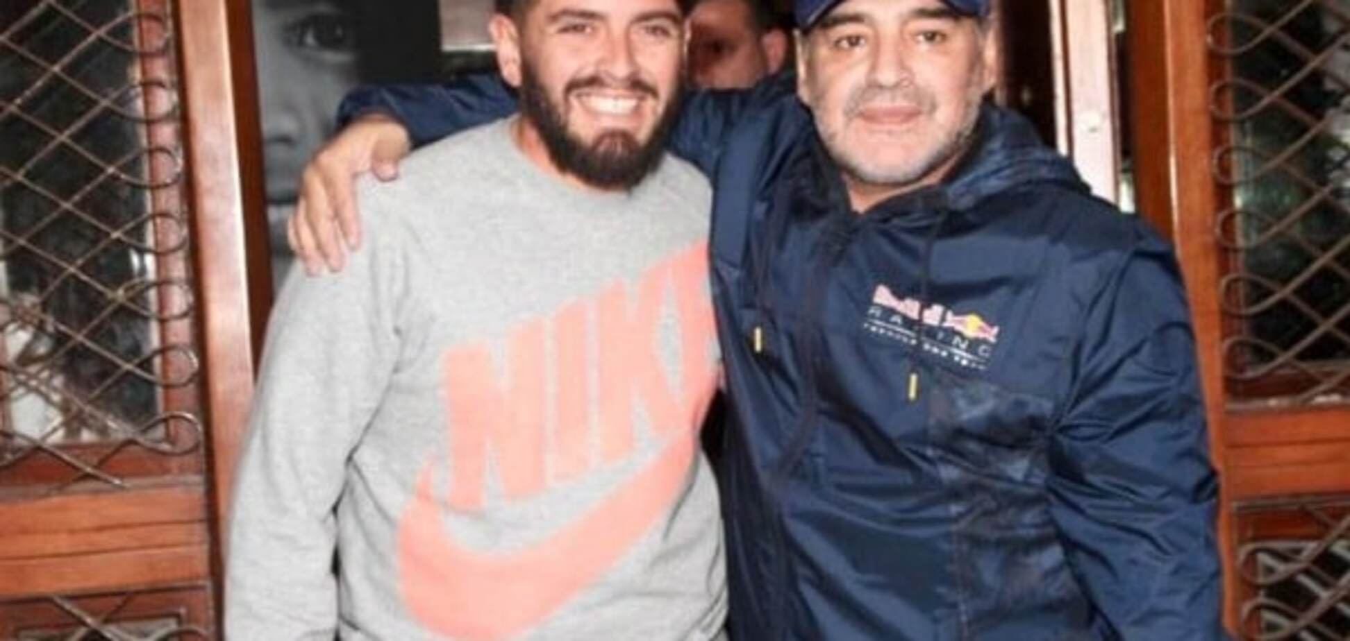 Диего Марадона с сыном