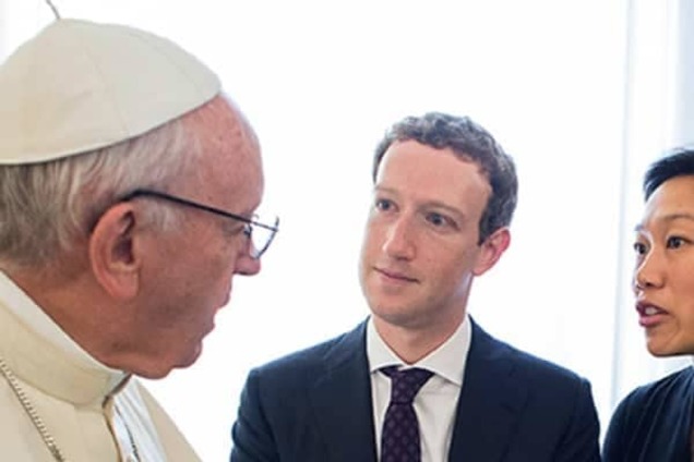 Марк Цукерберг и Папа Римский