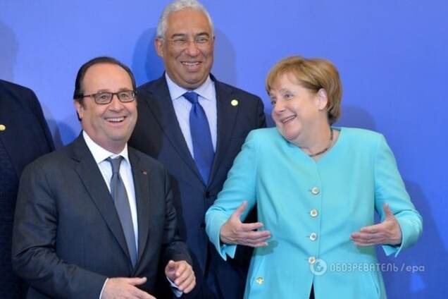 Франсуа Олланд, Ангела Меркель