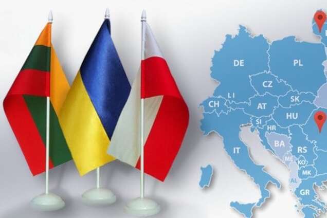 Флаги Литвы, Украины, Польши