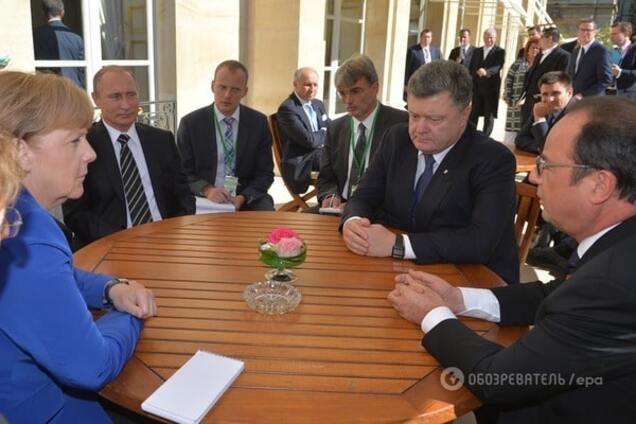 Петр Порошенко и Владимир Путин