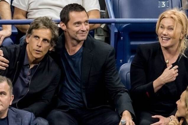 Хью Джекман и Бен Стиллер посетили турнир US Open-2016