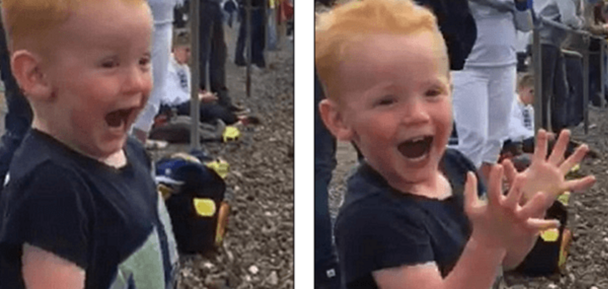 Рыжий малыш из Великобритании умилил соцсети бурной реакцией на мотогонки