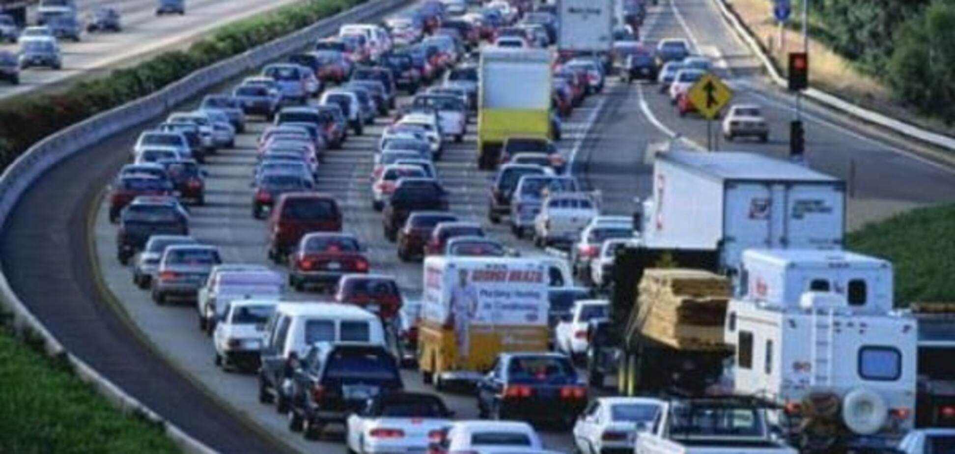 В Киеве рекордная пробка растянулась на 10 км