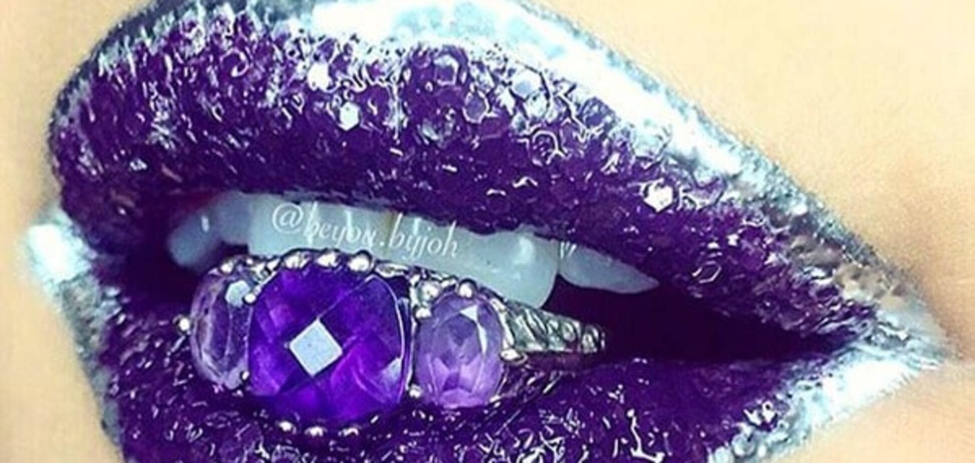 Поцелуй Хозяйки медной горы: губы с кристаллами сделали революцию в макияже