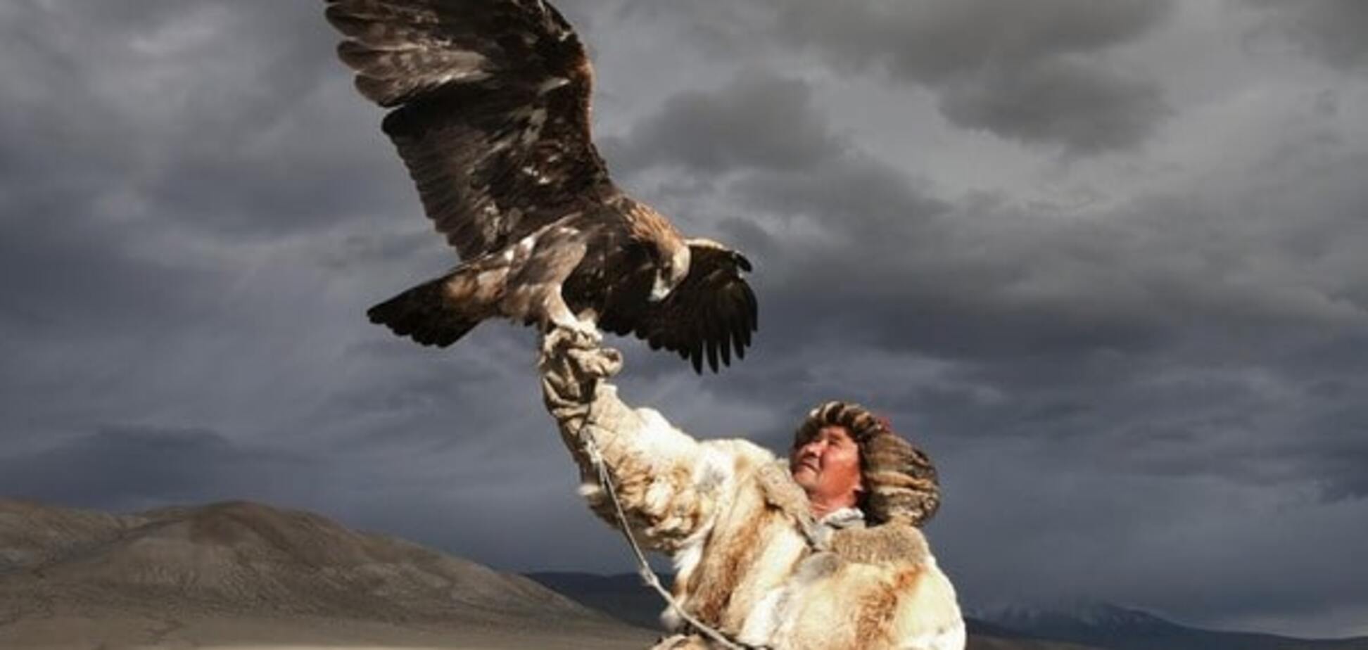 охоту с орлами в Монголии