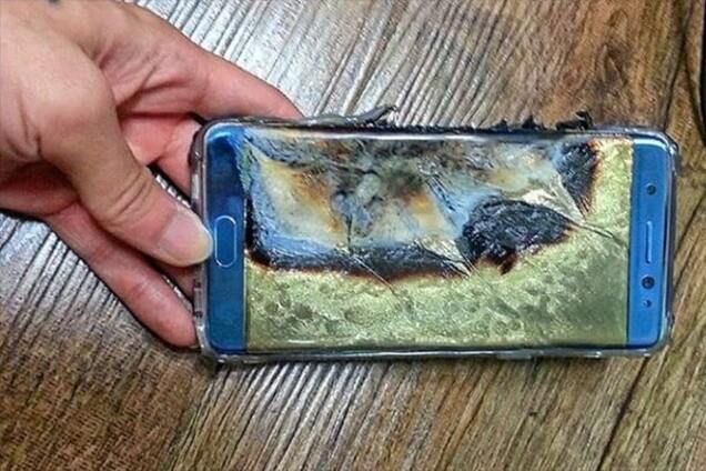 взорванный Samsung Galaxy Note7