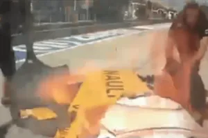 Кевин Магнуссен пожар
