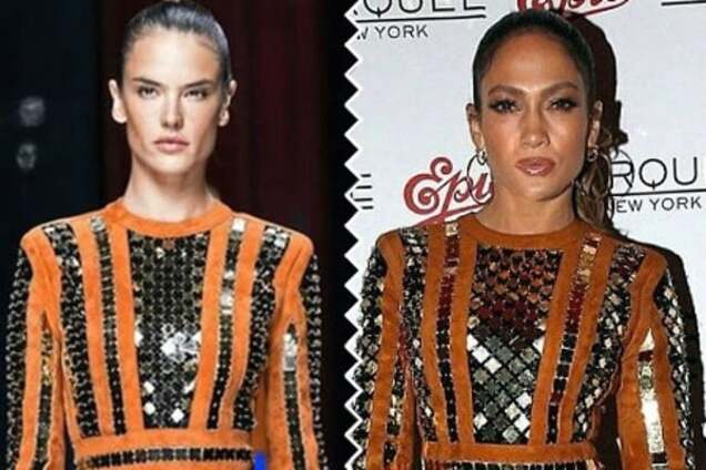 Битва платьев: Алессандра Амбросио и Дженнифер Лопес блеснули в Balmain