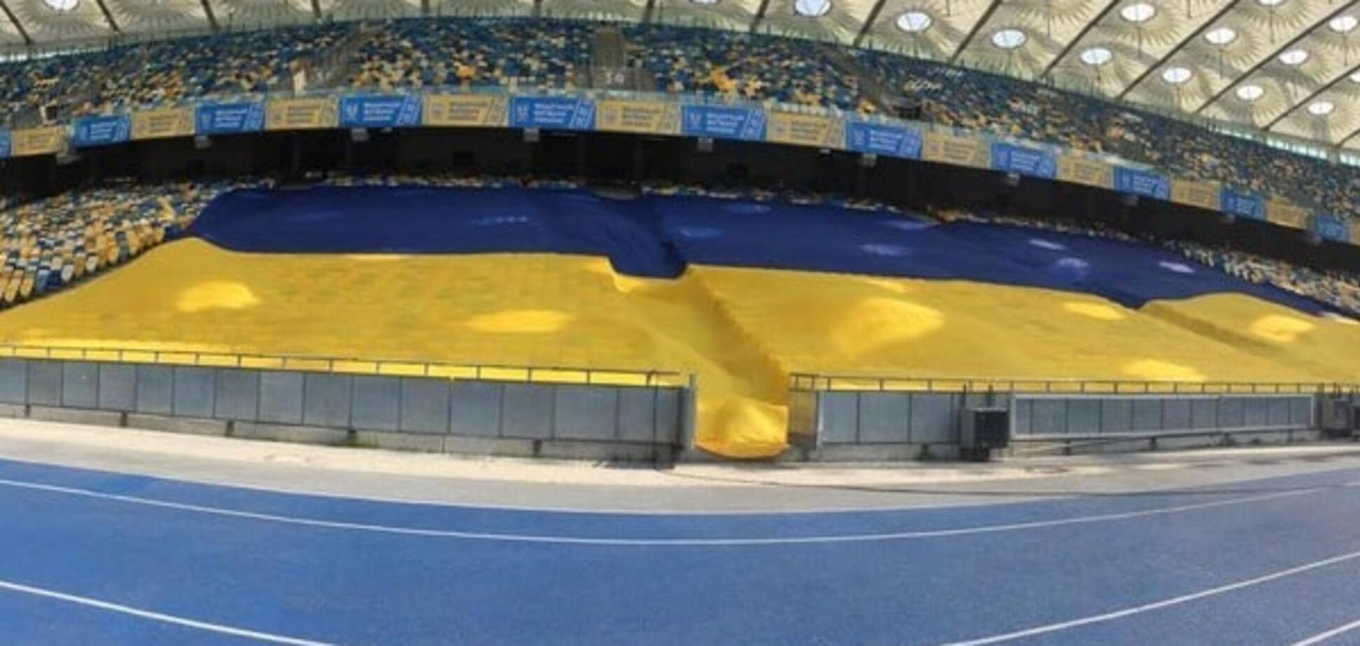 Найбільший у світі: збірній України придумали незвичайну підтримку на 'забаненому' 'Олімпійському'