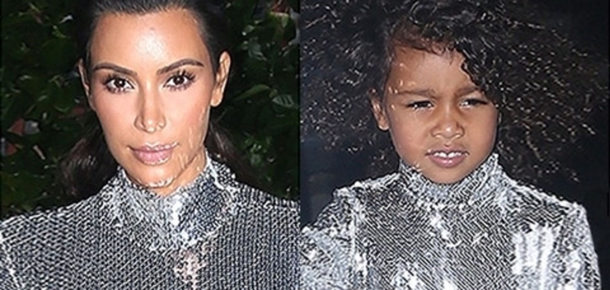 Блестящий выход: Ким Кардашьян с дочкой пришли на концерт Канье Уэста в одинаковых нарядах