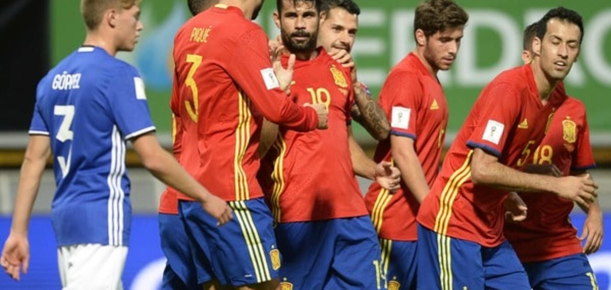Збірна Іспанії знищила суперника у відборі ЧС-2018