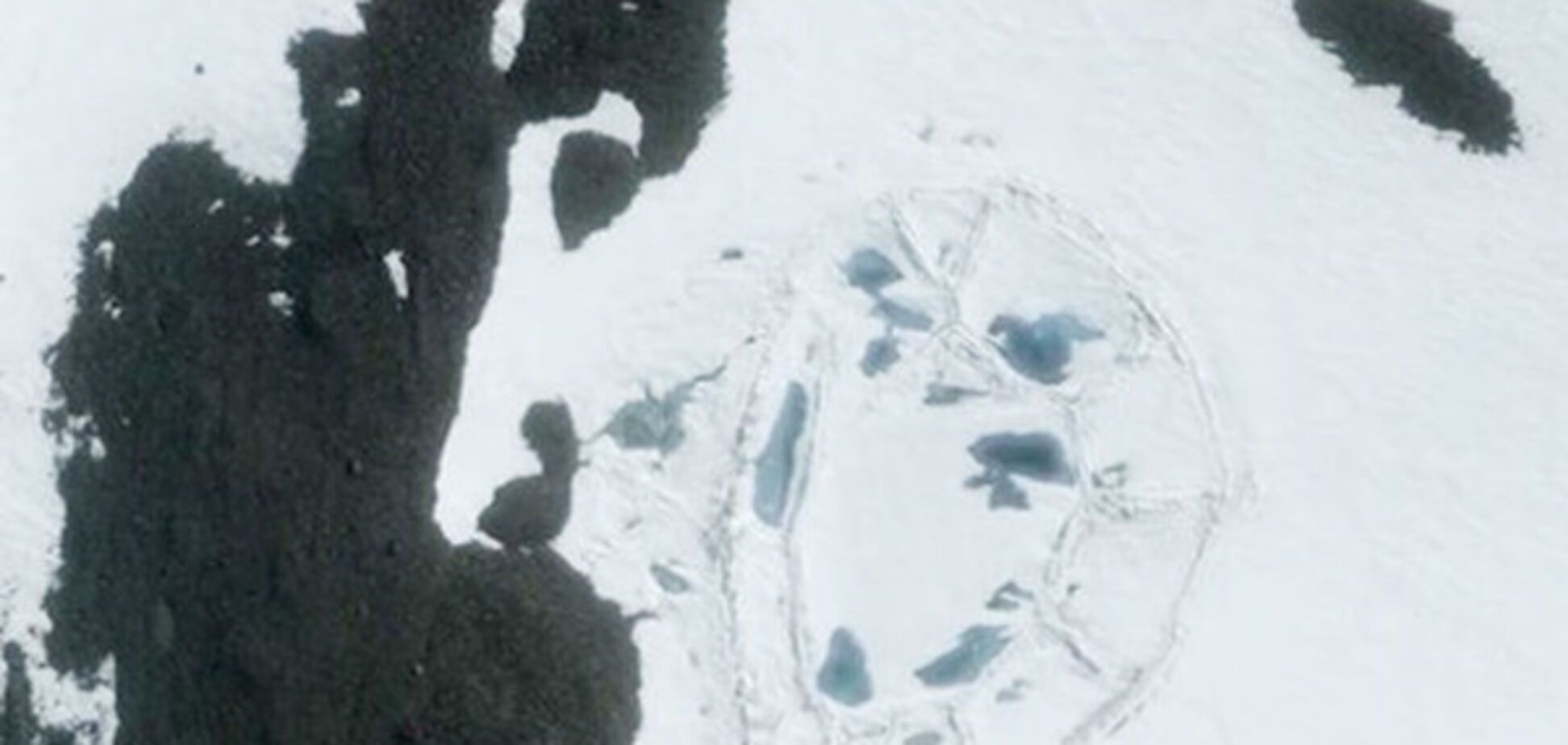 Снимок Google Earth в Антарктиде
