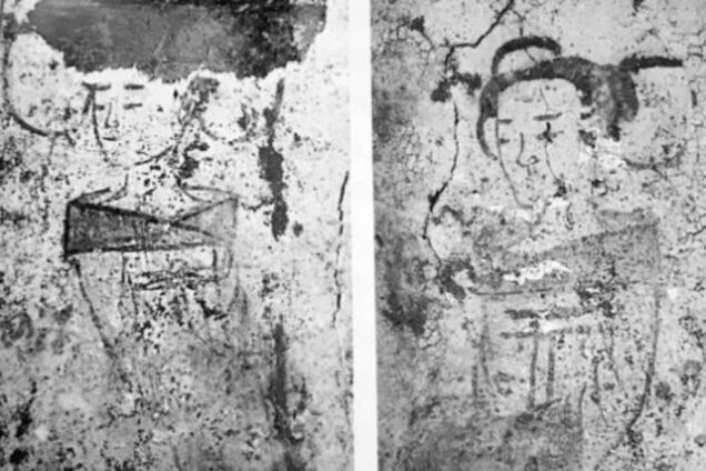 уникальная фреска в древней гробницы Китая
