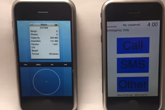 первые пробные версии iOS