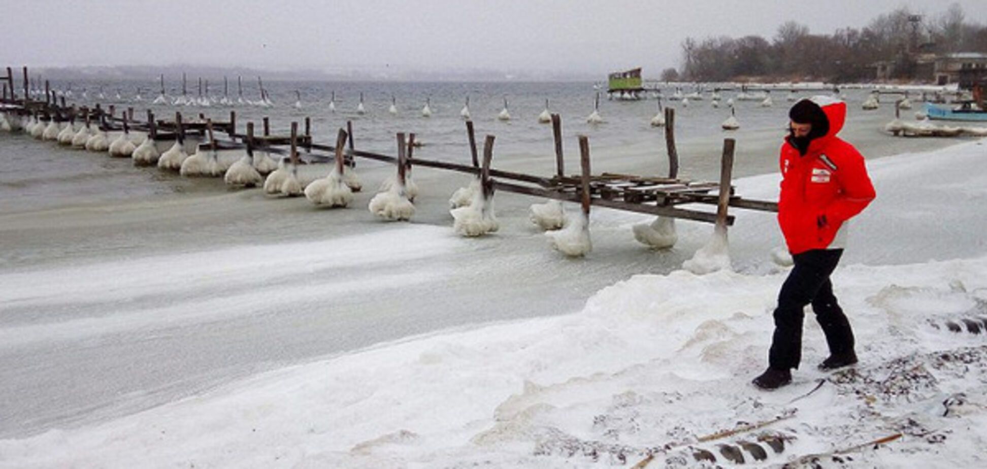 В Болгарии замерзло Черное море