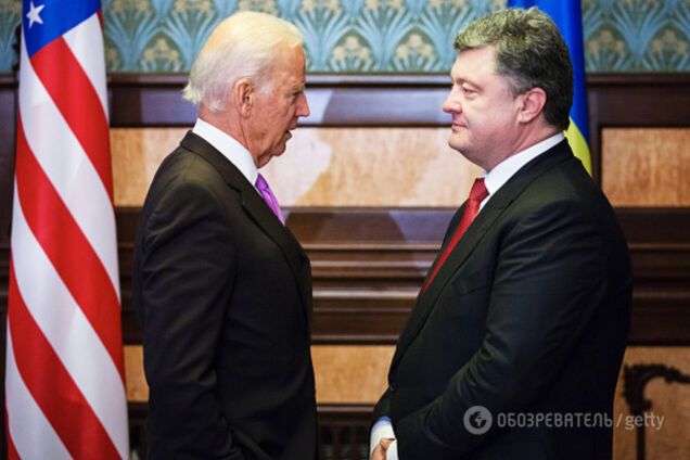Джо Байден и Петр Порошенко