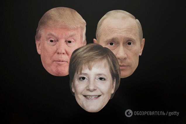 Трамп Путин Меркель